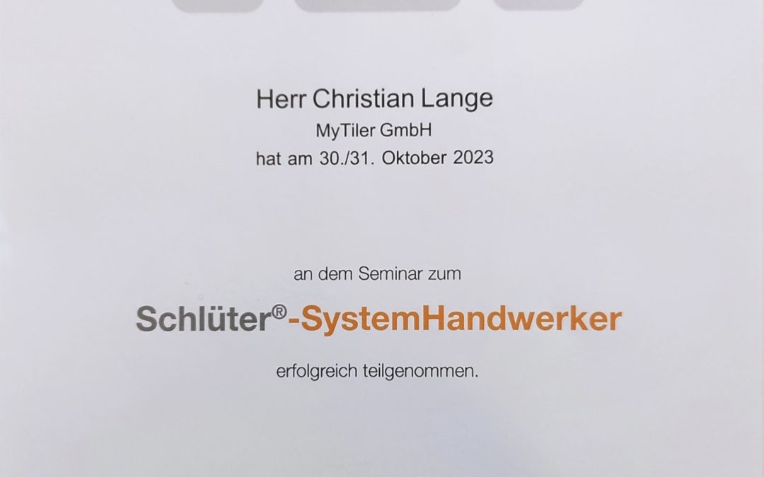 MyTiler GmbH wird offizieller Systemhandwerker von Schlüter-Systems